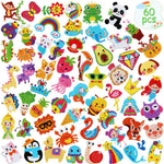 60pcs 5D Diamond Art Stickers Arts and Crafts Kits for Kids Ages 4-8 8-12 | Creative Gem Art Paint by Number Kits for Kids Boys Girls DIY Mosaic Stickers Toys for Birthday Party Halloween Xmas Gifts