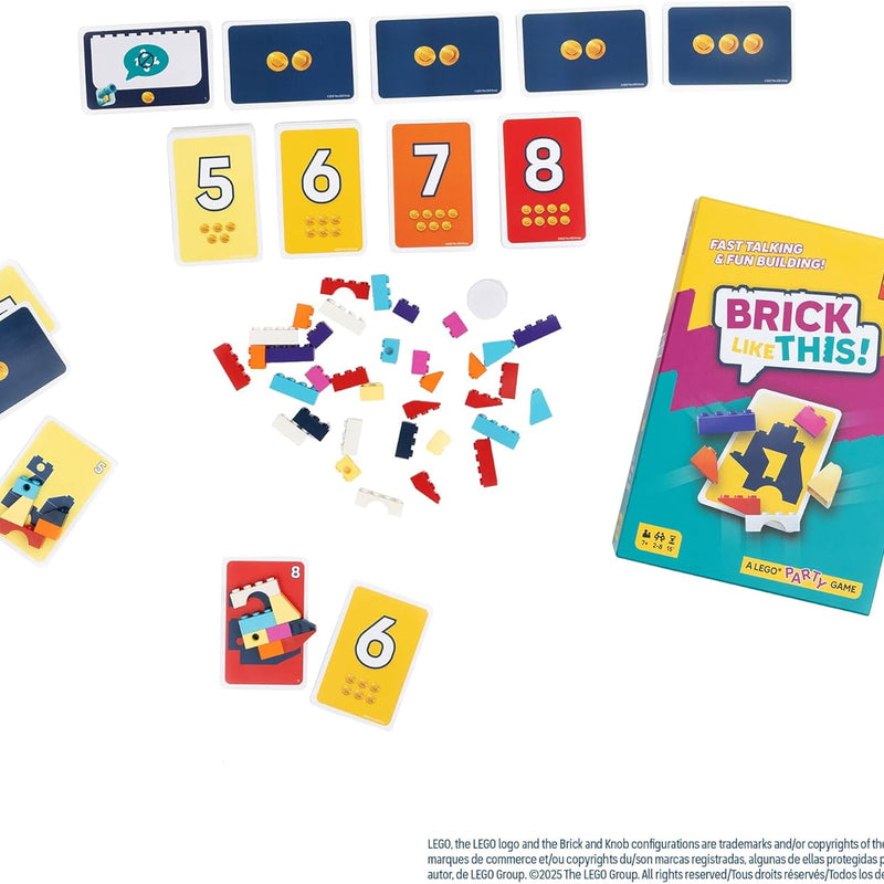 Asmodee Brick Like This! The Official Lego Party Game - A Fast, Fun Building Game for Families, Kids, Teens & Adults, Ages 7+, 2-8 Players, 15 Minute Playtime