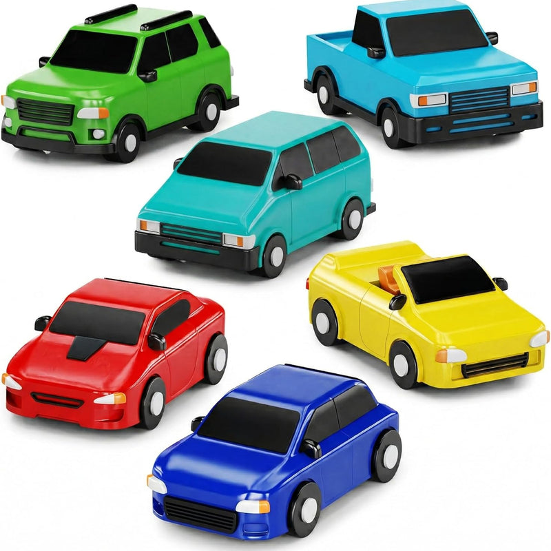 Tub Works® Vehicles™ Bath Cars | Mold-Free, Soft, Squeezable & Floating Bath Toys for Babies & Toddlers