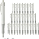 deegtran Pens Bulk, 50 Pack No Bleed Black Ink Click Pens with Soft Grip, Wholesale Retractable Ballpoint Pens for Office School, Medium Point Smooth 1.0MM