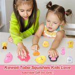 Taba Squishy Fidget Toys 12Pcs, Stress Relief Sensory Squeeze Toys for Kids 4-8 8-12, Kawaii Taba Squishies for Party Favors, Classroom, Birthday Gifts Goodie Bag Stocking Stuffers