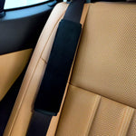 Medsuo 2 Pack Universal Soft and Comfortable Car Seat Belt Pads Harness Pads Pram Strap Covers Backpack Shoulder Pad Automotive Seat Belt Cushion Pad Cover for Kids and Adults - Black