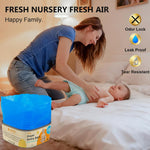 Jumbo Square Diaper Bags Fits Diaper Genie Classic,Compact,Select | Diaper Pail Refill Bags Holds up to 1080 Newborn-Sized Diapers, Odor Control & Durable Disposal Refill, Plant Scented 2 Pack