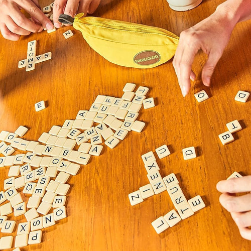 Bananagrams Classic Word Game for Families and Travel, 144 Letter Tiles