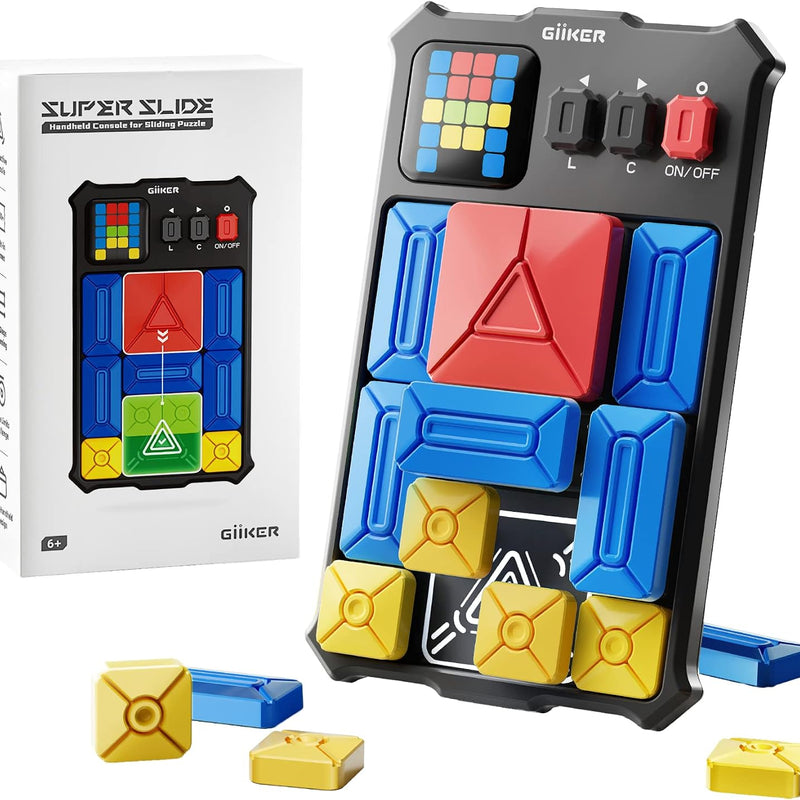 GiiKER Super Slide Puzzle Games, Original 500+ Challenges Brain Teaser Puzzle, Toys for Kids Teens, Travel Games Birthday Gifts STEM Toys for Ages 6+ Boys Girls, Activities for Road Trips