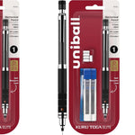 uniball Kuru Toga Elite Mechanical Pencil Starter Kit, 0.5mm, HB #2, Silver Barrel, 1 Pack