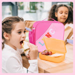 Nsrzua Lunch Bag Kids-Kids Insulated Lunch Bag with Adjustable Strap - Reusable Leakproof Lunch Box for Girls, Preppy School Lunch Tote for Travel, Picnic,School & Winter Camp