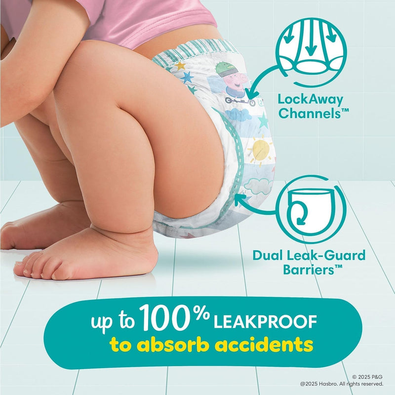 Pampers Easy Ups Training Underwear Peppa Pig Size 5 3T-4T, 124 Count (Packaging May Vary)