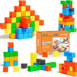 SYSKENI Magnetic Building Blocks Toys for Toddlers - Macaron Colors, STEM Learning