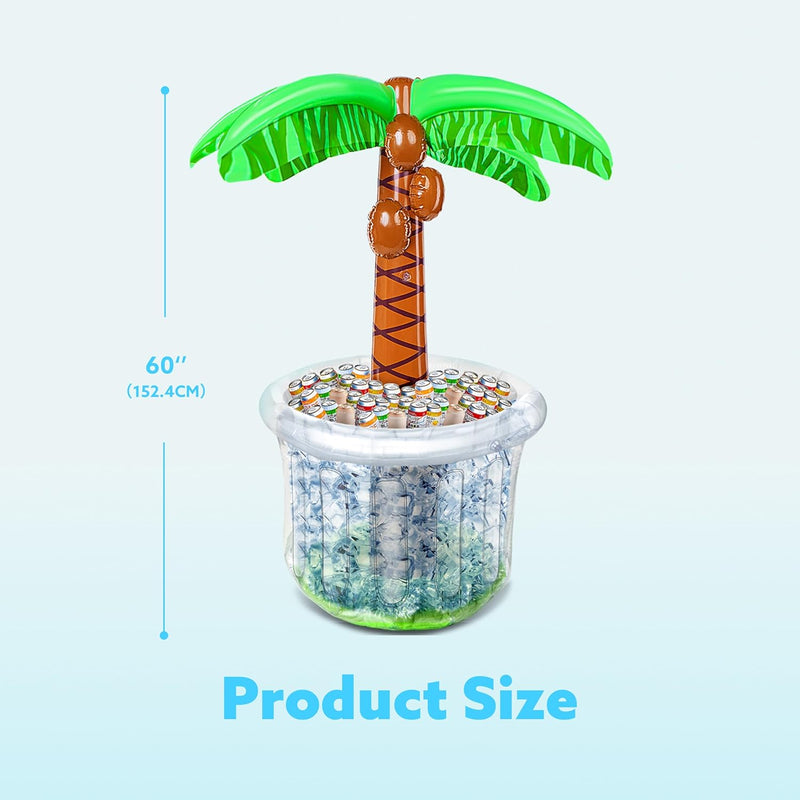 60" Inflatable Palm Tree Cooler for Summer Parties and Outdoor Decorations