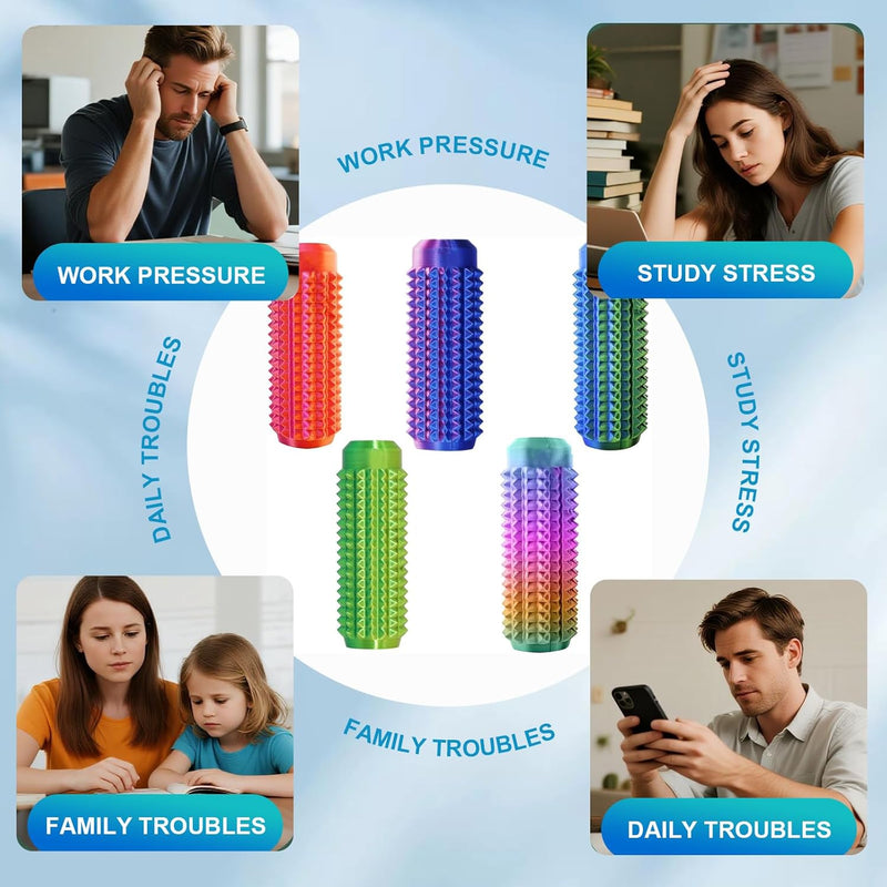 3PC Little Ouchies Fidget Toys Adults, Pain Stim Fidget Anxiety Relief for Anxiety and Stress Reduction,Portable Travel Stress Relief Spiky Fidget Keychain