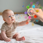 Silicone Baby Teether Rings for 0-6 and 6-12 Months Newborn Infant Relief Chew Soothing Sore Gums BPA Free