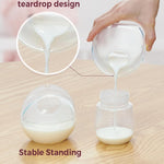 Momcozy Breast Milk Collector, Large Capacity for High Milk Supply 3oz 2pcs | Milk Collectors for Breastfeeding, Reusable Soft Silicone Breast Shells ,Passive Milk Collection, Reusable Silicone Shell