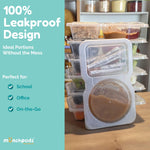 Reusable Snack Containers with Lids 20 Pack (40 Pieces) Portion control, Snack Pack Containers 2 Double Compartment Snack Containers for Kids On the Go Meals, Camping Snack Tray Prep