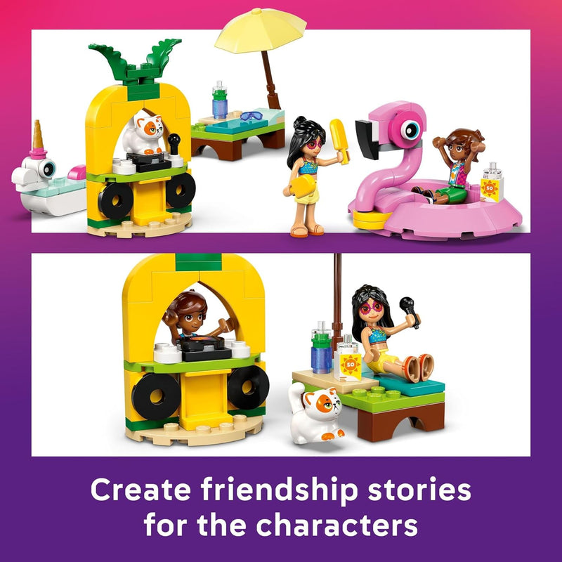 LEGO Friends Unicorn & Flamingo Pool Party Pretend Play Building Toy