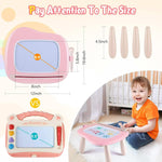 smasiagon magnetic drawing board for kids toddler toys 1-2 year old girl portable doodle pad