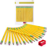 Mr. Pen- Jumbo Pencils, 10 Pack with 1 Sharpener, Yellow Barrels | Smooth Black 2 HB Graphite Cores, Large Preschool Pencils, Smooth Writing Lead for Kindergarten, Kids and School Supplies