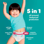 Pampers Diapers - Cruisers 360 - Size 4, 144 Count, Babyproof up to 100% Leakproof Pull-On Diaper