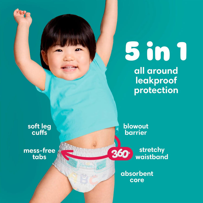 Pampers Diapers - Cruisers 360 - Size 4, 144 Count, Babyproof up to 100% Leakproof Pull-On Diaper