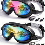 Kids Swimming Goggles 2 Pack, Anti Fog&UV Swim Goggles for Boys Girls, No Leak Pool Beach Essentials for kid 3-14