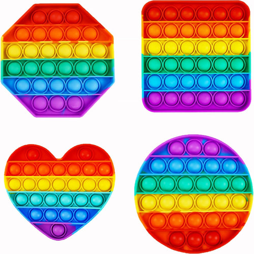 Random 4 Pcs Fidget Toys,Pop Fidget Sensory Toys Set,Stress Relief Gifts for Kids & Adults,Pop Bulk & Party Favors Toddler Toys for Easter Gifts,Party Supplies,Classroom Prizes
