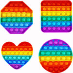 Random 4 Pcs Fidget Toys,Pop Fidget Sensory Toys Set,Stress Relief Gifts for Kids & Adults,Pop Bulk & Party Favors Toddler Toys for Easter Gifts,Party Supplies,Classroom Prizes