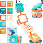 GRESEESM Busy Board Montessori Toy for 1 Year Old Boy Gifts, Travel Toys for Toddler 1-3, Sensory Activity Airplane Essential, Baby Boys Birthday Gift, Easter Basket & Stocking Stuffers