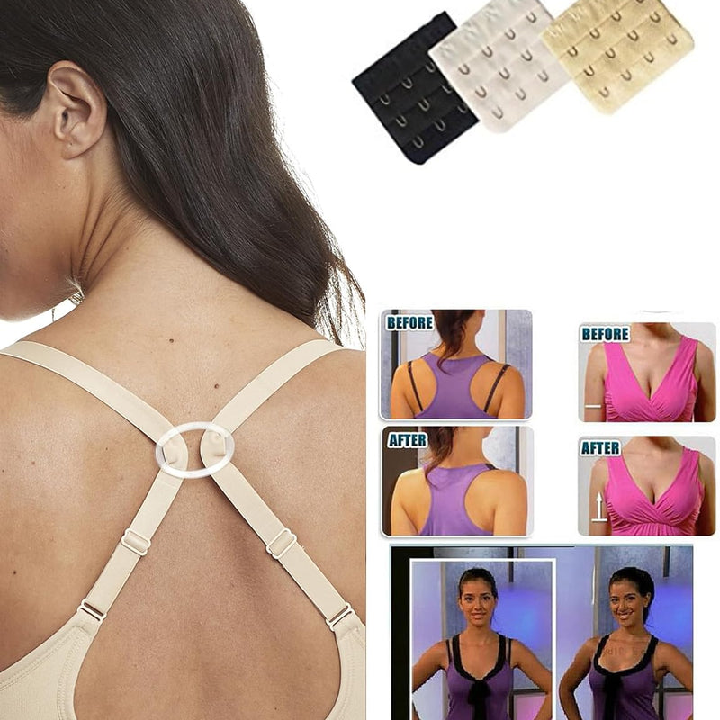 HOFISH 3PACK Full Bust Seamless Nursing Maternity Bras Bralette S-XXL with Extra Bra Extenders & Clips