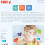 nuby foam bath letters and numbers set for toddlers 3+ years, 36 pieces