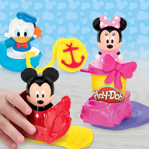 Play-Doh Disney Junior Mickey Mouse Clubhouse Stamp & Go Megapack with Mickey, Minnie & Donald Arts Craft Toys for Kids 2+