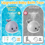 Gigilli Light up Baby Bath Toys for Kids Ages 1-3, Whale Bath Toy Sprinkler, Rechargeable Battery