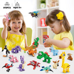 INSOON 30 Packs Animal Party Favors for Kids, 810 PCS Mini Animal Building Block Toy Set for Goodie Bag Fillers Classroom Prizes Easter Birthday Children's Day for Boys Girls Student Ages 6+