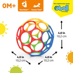 Bright Starts Oball Classic Ball - BPA-Free Infant Toy in Vibrant Colors, 4-Inch