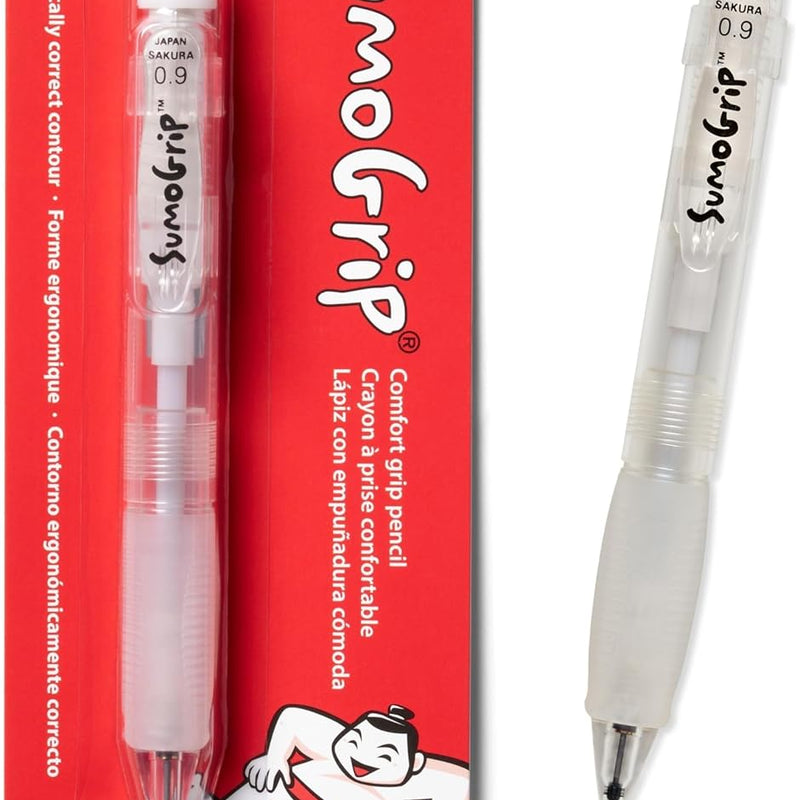SAKURA 50280 SumoGrip 0.9-mm Pencil with Eraser, Clear