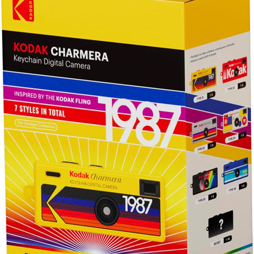 KODAK CHARMERA Keychain Digital Camera Blind Box Single Box (1PC),Mini Camera,Digicam,Video Recording,Bag Charm,1.6 Megapixels,Micro SD Card Slot,for Beginners Teens and Adults