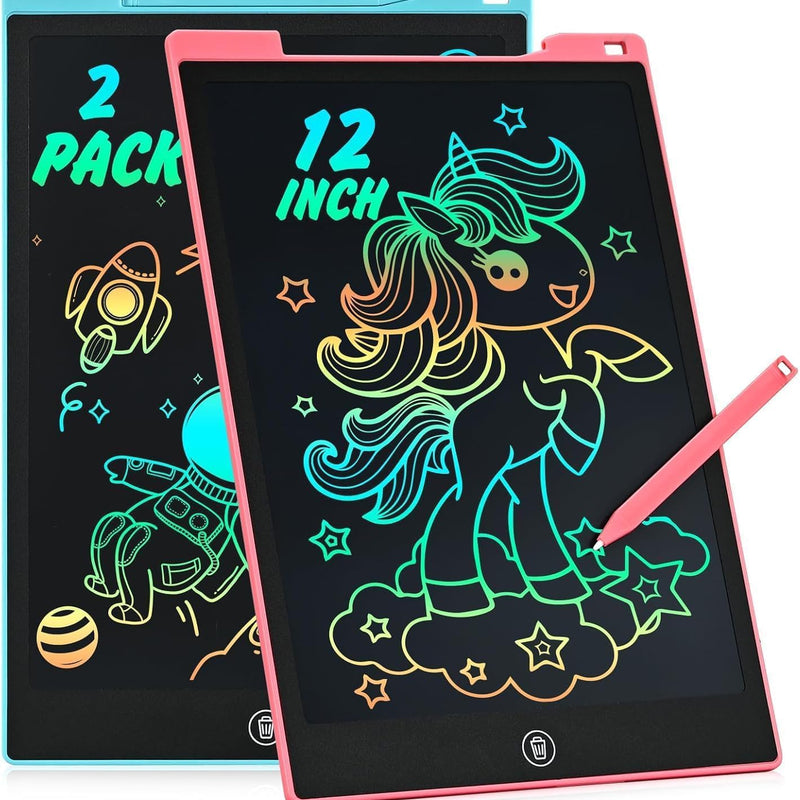 cimetech Toddler Girl Gifts, LCD Writing Tablet, Travel Essentials Toys | Kids Toys for 3 4 5 6 Year Old Boys, 8.5 Inch Drawing Pad Coloring Books 2 Pack, Travel Activities, Birthday Gifts Age 1-3