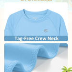 Boys UPF 50+ Swim Shirt Long Sleeve, 1 or 2 Pack UV Sun Protection Rash Guard, Youth Kids SPF Water Shirts for Beach Surf