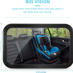 Baby Car Mirror, DARVIQS Car Seat Mirror, Safely Monitor Infant Child in Rear Facing Cars Seat, Wide View Shatterproof Adjustable Acrylic 360°for Backseat, Crash Tested and Certified for Safety