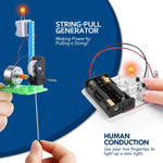 8-Circuit Science Experiment Kit for Kids Ages 8-12, STEM Electrical Light Bulb Experiments, Electric Circuit Building