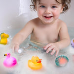 JOYIN 12 PCS Light Up Bath Toys, Toddler Flashing Colourful LED Bathtub Mermaid Toy, Baby Bathtime Floating Rubber Shower Gifts for Infant Kids Girls Valentines Easter Basket Stuffers Pool Party Favor