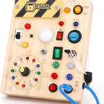 Hoarosall Montessori Busy Board for 1-3 Year Old Boys and Girls, Travel Educational Learning Toy
