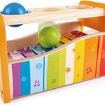 Hape Pound & Tap Bench with Slide Out Xylophone - Award Winning Durable Wooden Musical Pounding Toy for Toddlers