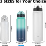 Oldley Insulated Water Bottle 20oz for Adults Kids Stainless Steel Water Bottles with Straw/Chug/Carabiner 3 Lids Fruit Strainer Double Wall Vacuum Wide Mouth BPA Free Leak-Proof for School Travel
