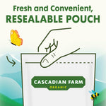 Cascadian Farm Organic Blueberry Vanilla Granola, No Added Sugar, 11 oz | 0g Added Sugar, Sweetened with Date Powder, 27g Whole Grain per Serving, Non-GMO Verified, Resealable Pouch