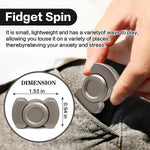 3-in-1 Fidget Toys Adults Kid: Spinner, Slider & Clicker – Magnetic Stainless Steel Bearing for Super-Stable Rotation – Stress Relief, Enhanced Focus, and Habit Breaking, Silver