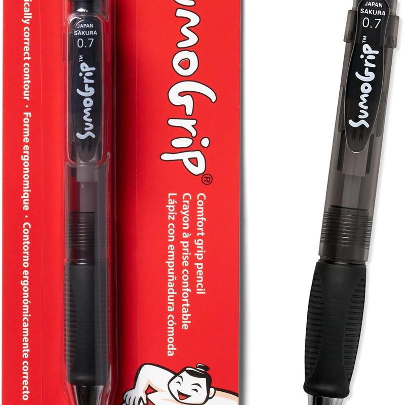 SAKURA 50280 SumoGrip 0.9-mm Pencil with Eraser, Clear