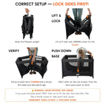Pamo Babe Pack and Play Portable Baby Crib Foldable Playard Leightweight Travel Playpen for Tooddlers and Infant Black