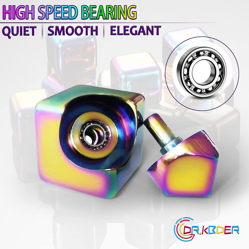 Fidget Spinner Toys Cube Adults Metal Fidgets Cool Stuff Desk Gadgets Office Toy for Teen Boy Small Anxiety Figette Sensory Toy ADHD Tool Fingears Figet Stress Gifts Easter Basket Stuffers Teen Boys