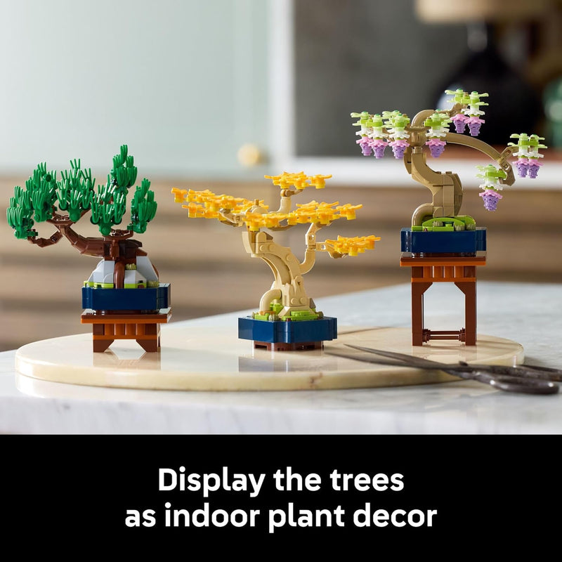 Lego botanicals mini bonsai trees building set, artificial bonsai tree blocks for adults, diy home decor, gift for birthdays