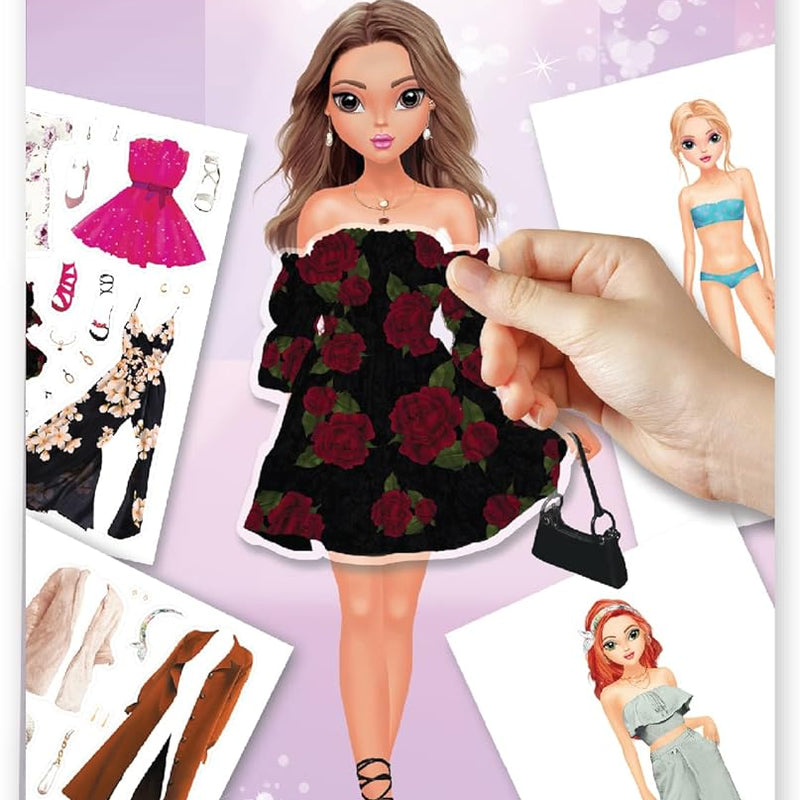 BSCOOL Sticker Dress up Books - Sticker Activity Book for Kids. Learn Girls Fashion Design with Stickers and Guides for Kids 5 and up. Little Designer Creativity Book. Stickers, Paper Dolls. - Glamour